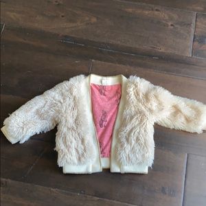 Faux fur toddler jacket